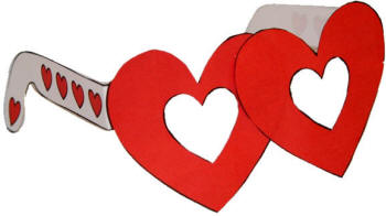 heart glasses paper craft