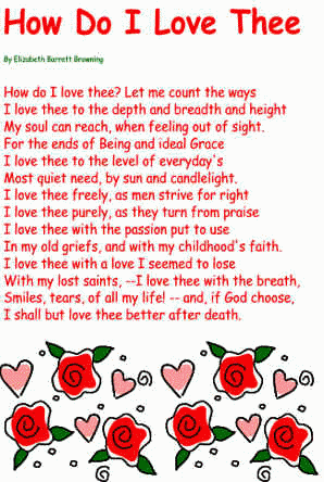 "How Do I Love Thee" poem