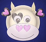 Heart Cow Paper Plate Craft