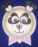 Heart Panda Paper Plate Craft