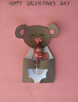 Candy Teddy Bear Paper Card