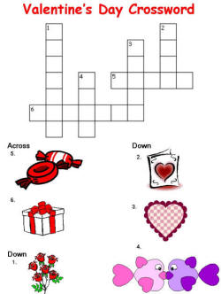 Valentine's Day crossword puzzles