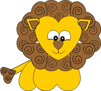 heart lion paper craft