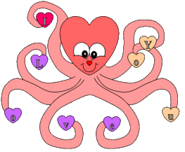 heart octopus paper craft