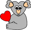 heart koala craft