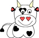 heart cow paper craft