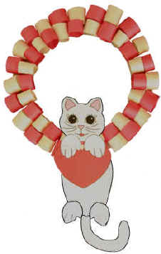 Cat Valentine's Day Wreath