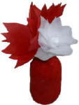 Tissue flower craft for Valentine's Day