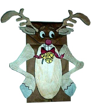 Reindeer Paper Bag Puppet