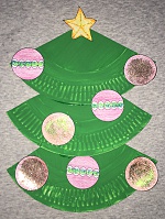 Christmas tree paper plate craft