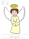 christmas angel tracer pages