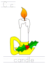 christmas candle tracer pages
