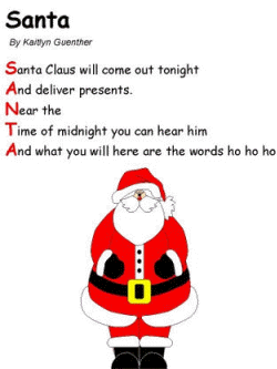 SANTA poem