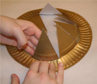 Fold each wedge so it is standing up.