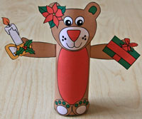 Christmas Bear TP Roll Craft