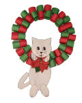 Christmas Cat Wreath