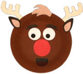 Rudolph the Red-Nosed Reindeer paper plate craft