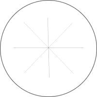 draw lines like a pie with eight pieces