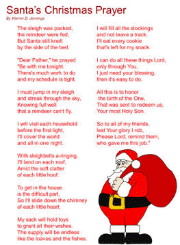 Santa's Christmas prayer