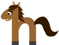 letter h horse