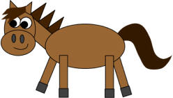 Horse Shapes Paper Craft