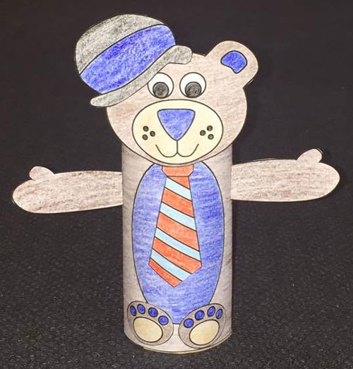 father's day bear tp roll craft