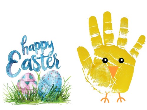 Easter Chick handprint craft