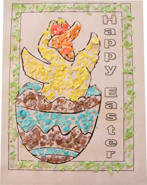 Egg Shell Coloring Craft
