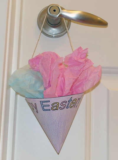 Paper Easter Basket for Kids