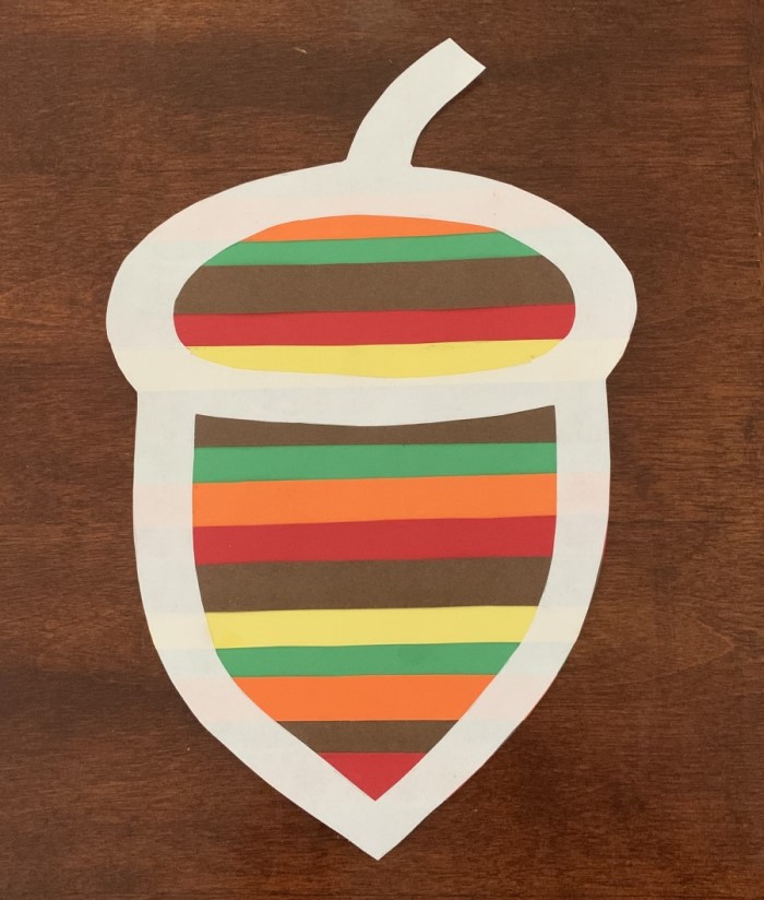 acorn paper strip craft