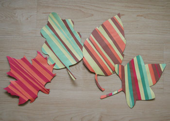 Paper Strip Autumn Leaves Craft