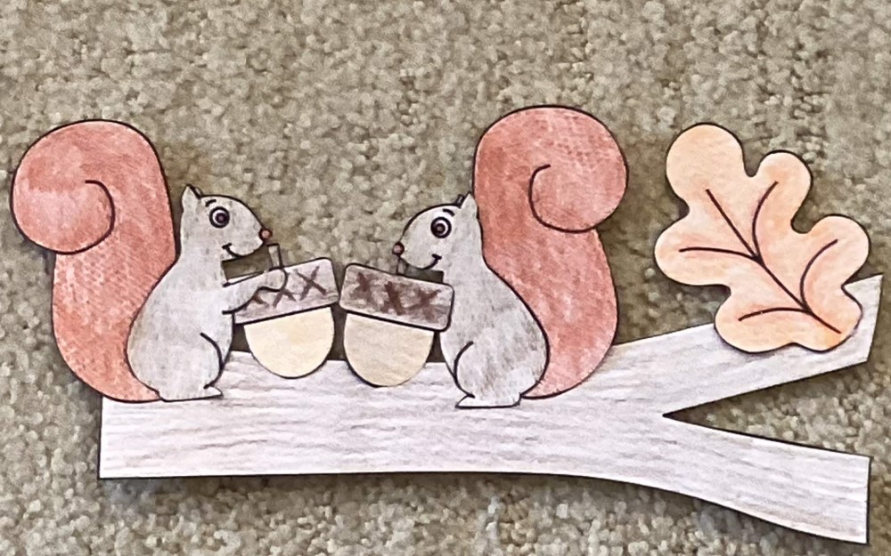 Autumn branch paper craft