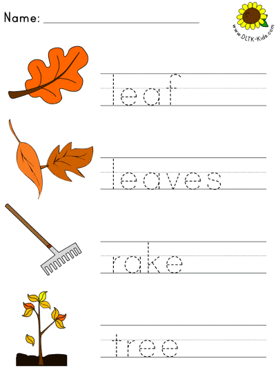 autumn tracer page - leaf, leaves, rake, tree