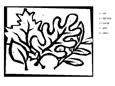 autumn coloring by numbers