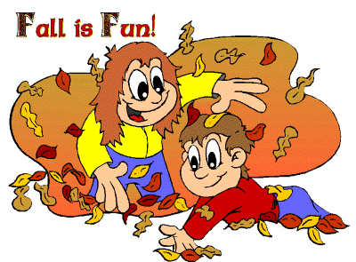 autumn coloring page of kids playing with leaves