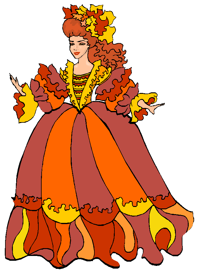 autumn coloring page of a pretty woman