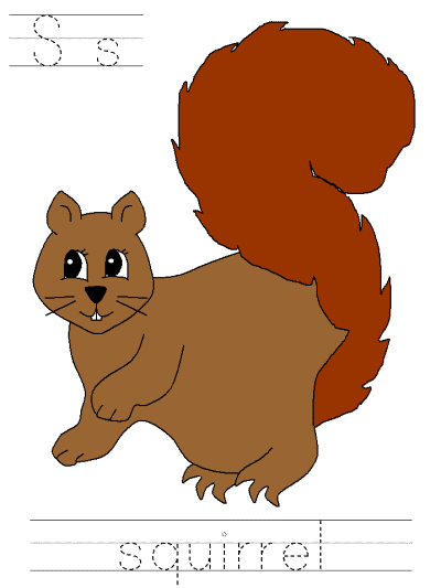 autumn tracer page - Ss squirrel