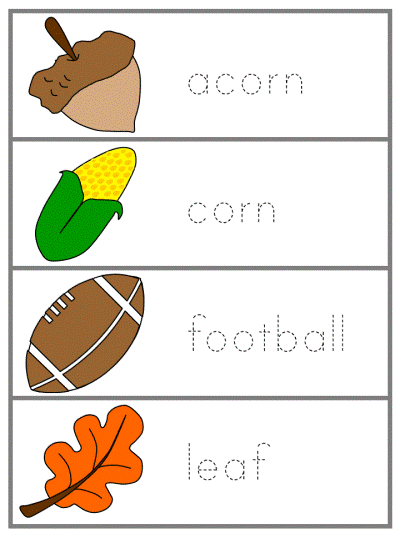 fall Word Wall Words