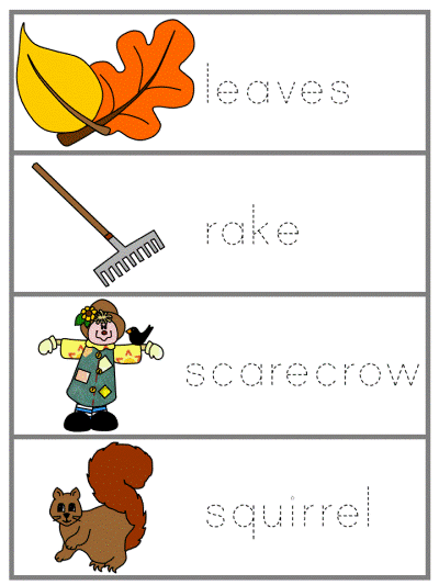 fall Word Wall Words
