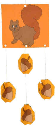 3D squirrel paper craft
