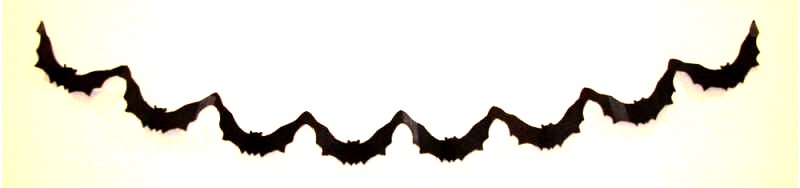 Fold And Cut Paper Bat Chain