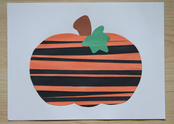 paper strip pumpkin craft
