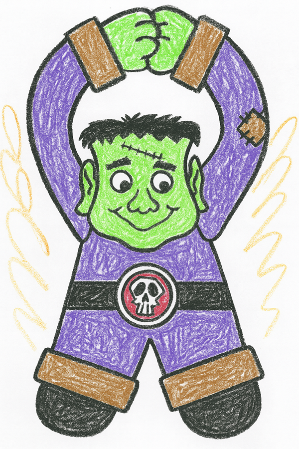 frankenstein doorknob hanger craft