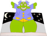 three dimensional pop up monster card