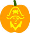 Pirate pumpkin pattern
