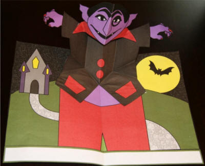 vampire pop up card