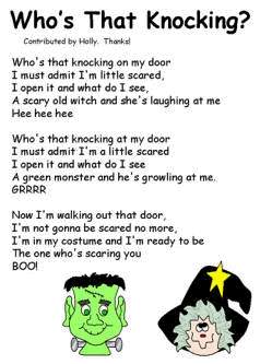 Halloween Poem Who S That Knocking