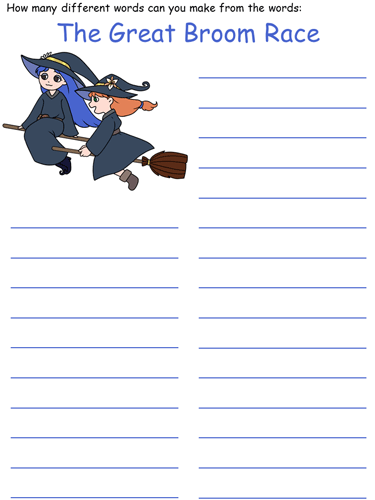 wee witch and the potion problems word mine