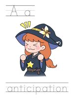 Printable print practice worksheet - Aa anticipation