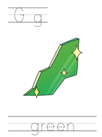 Printable print practice worksheet - Gg green